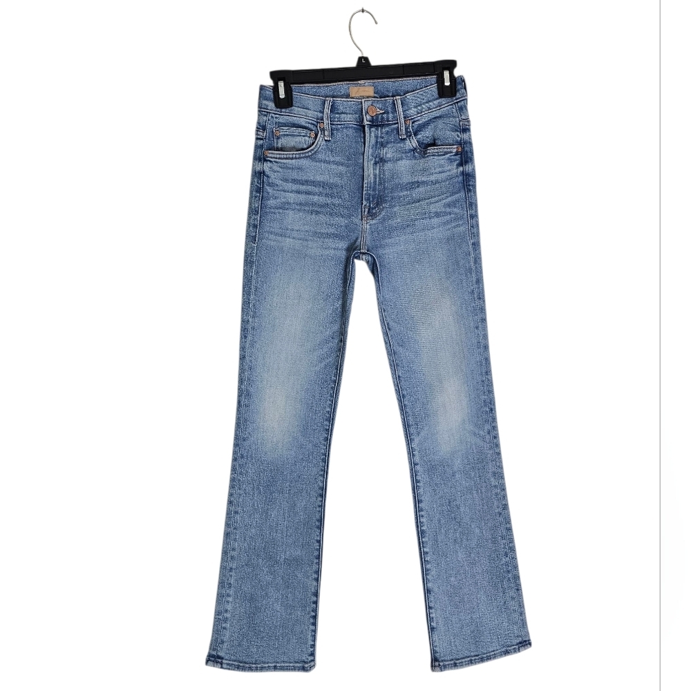 MOTHER The‎ Insider Flood High Rise Straight Leg Flare Blue Jeans 25 Preowned